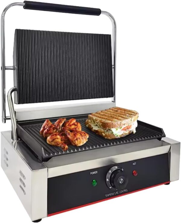 Panini grill - ribbed - Image 2