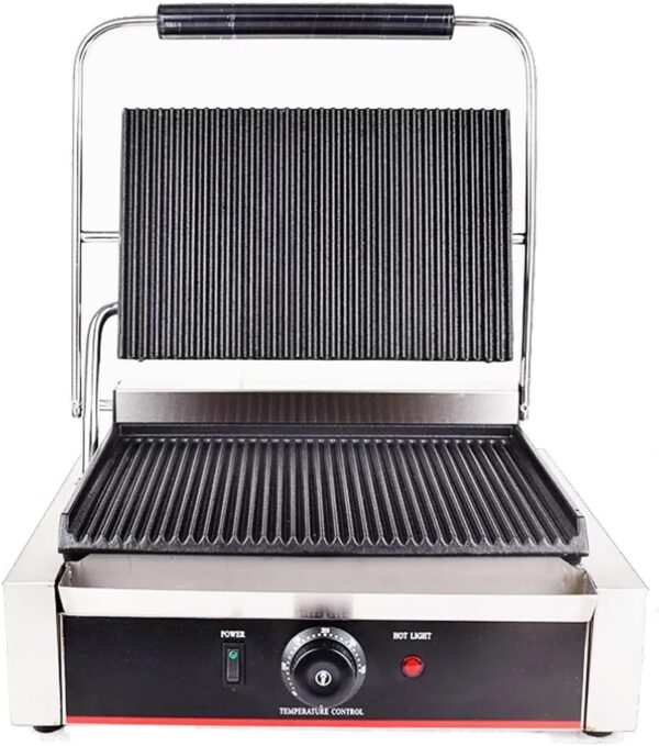 Panini grill - ribbed - Image 4