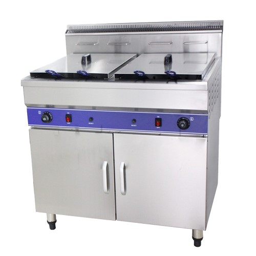 Free standing double basket gas fryer