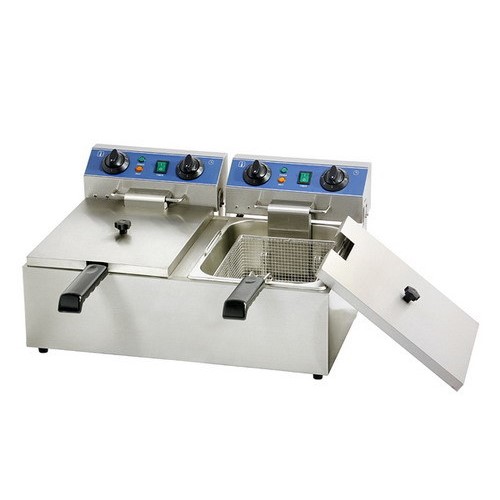 Double Basket Gas Fryer 2 x 10ltr