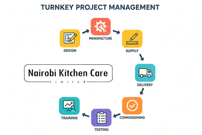 Complete turnkey kitchen project management from design to final handover